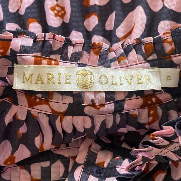 Marie Oliver Silk Animal Print Sleeveless Blouse Size M - Picture 5 of 6